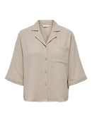 Kurzarm-Hemd "gldTHYRA" in Oxford Tan