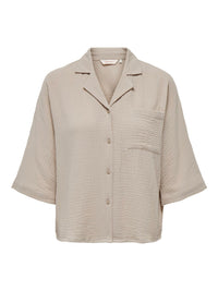 Kurzarm-Hemd "gldTHYRA" in Oxford Tan