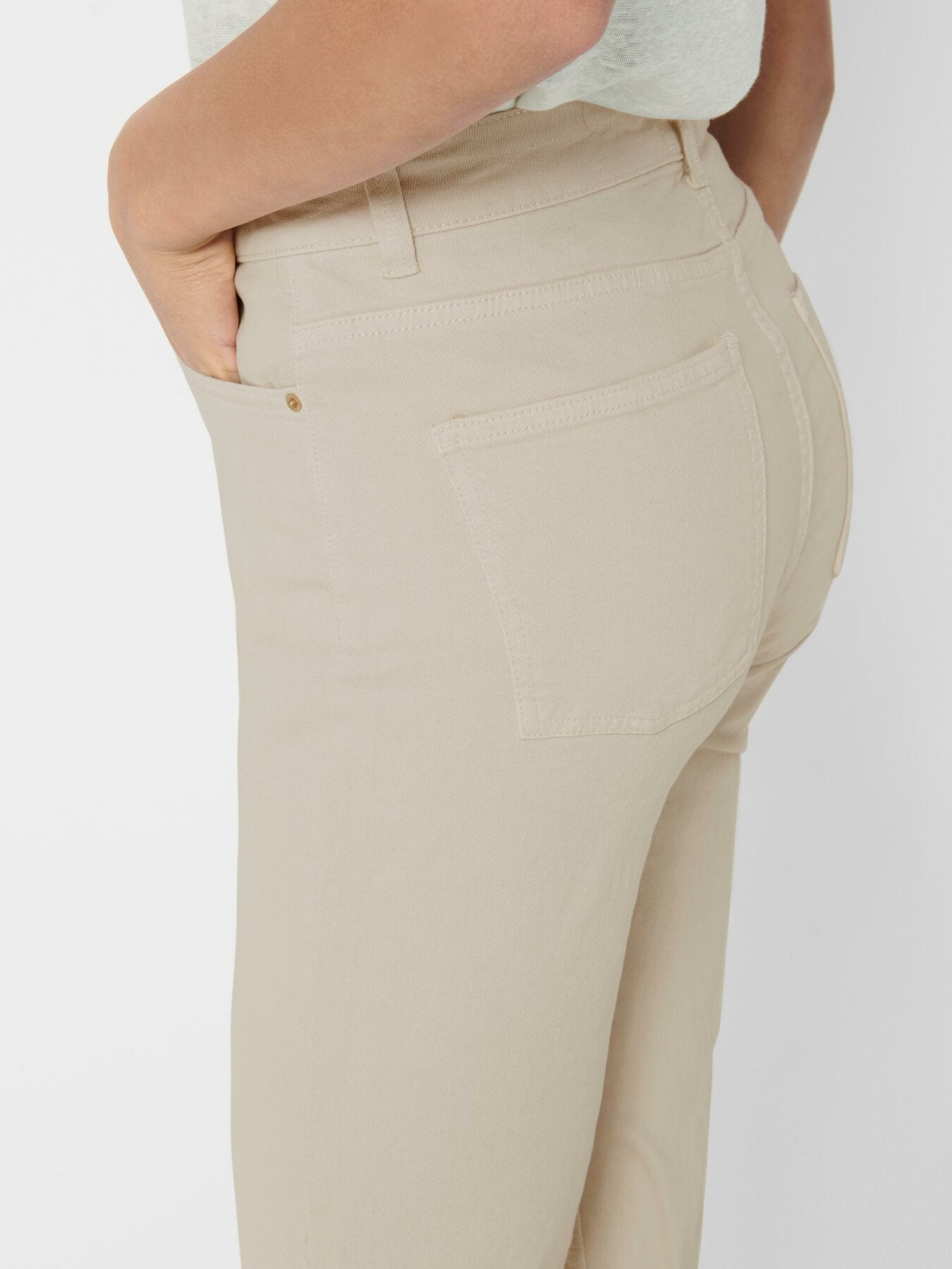 High Waist Jeans "gldEMILY" in ecru