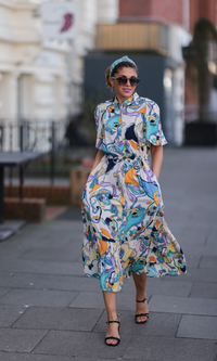 Midikleid "gldNINNA" mit Print Mixed Colors