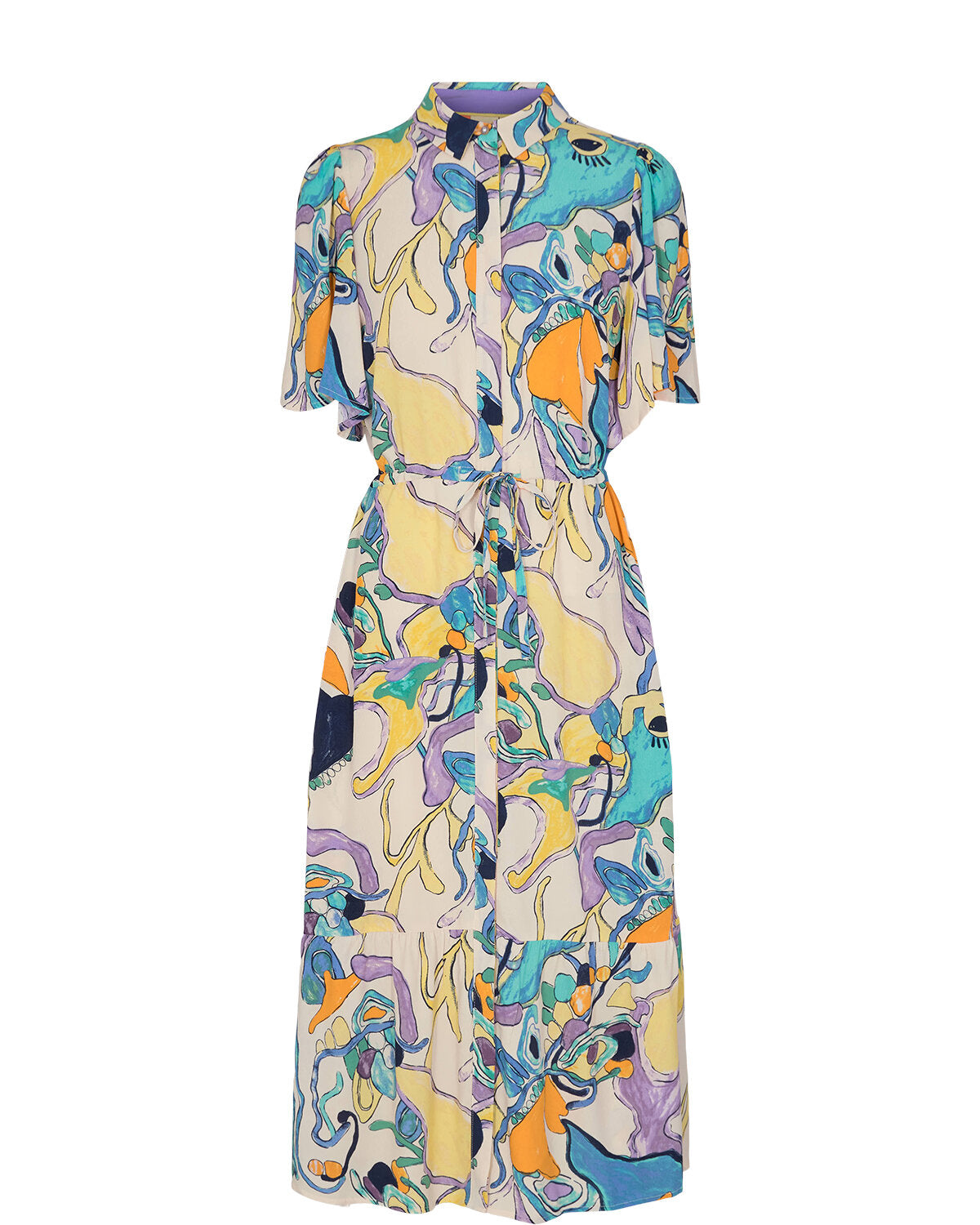 Midikleid "gldNINNA" mit Print Mixed Colors