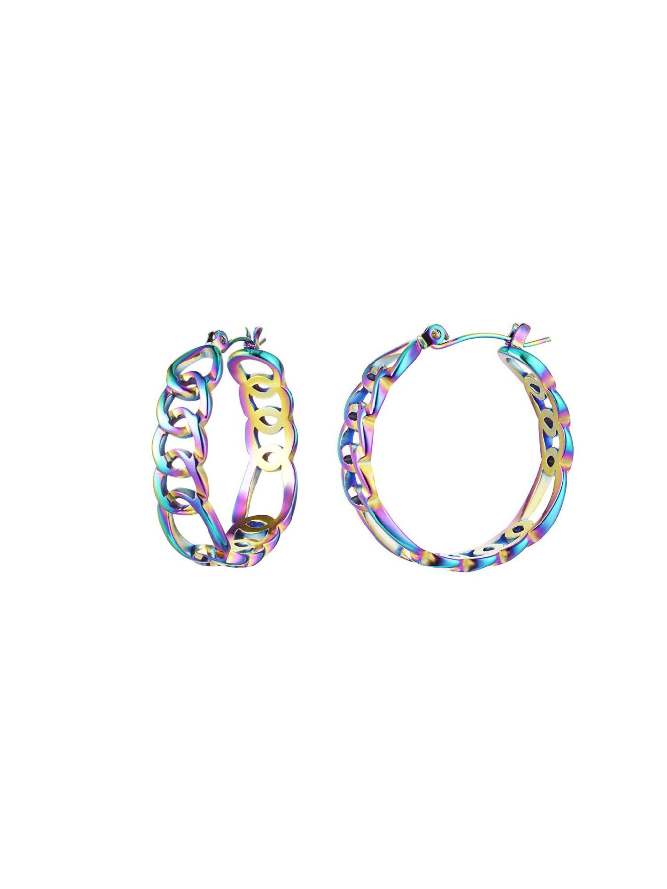 Holographische Ohrringe "gldHOLLYCHAIN"