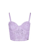 Crop-Top "gldLILA" mit Spitze