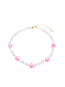 Perlenhalskette "gldSWEET" in rosa
