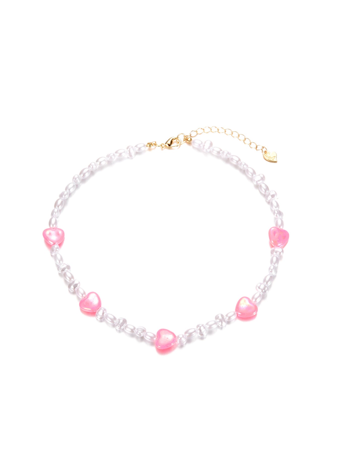Perlenhalskette "gldSWEET" in rosa