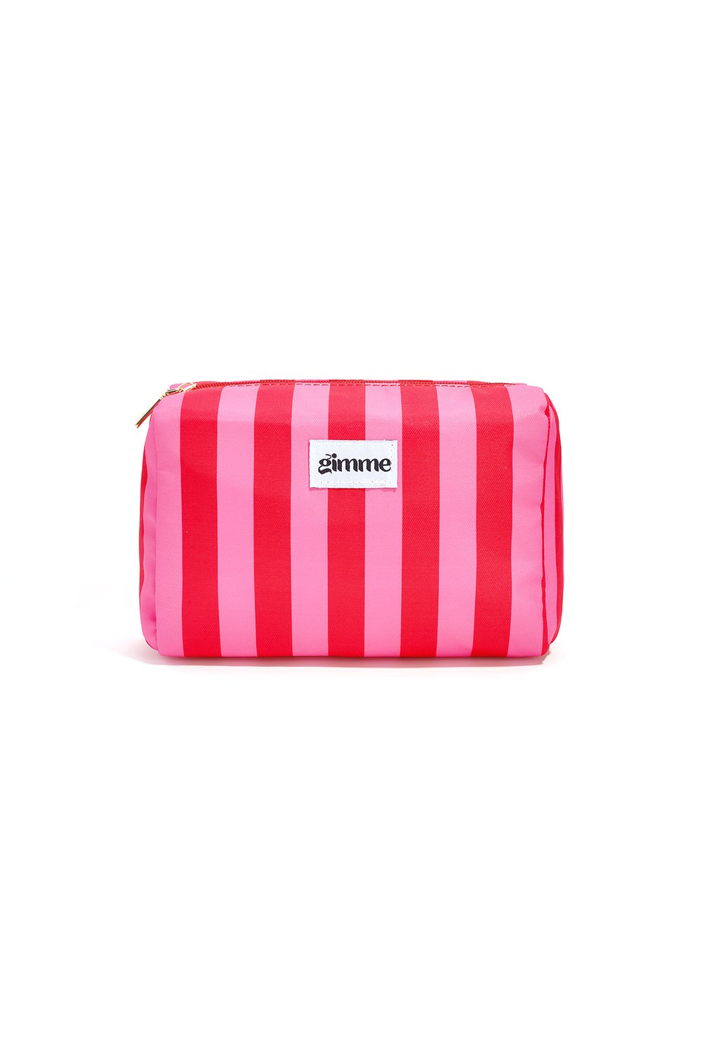 Große Make-up-Bag "gldSTRIPES" in rosa/rot mit breiten Streifen