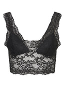 Bralette mit Spitze "gldLINANEW" in schwarz