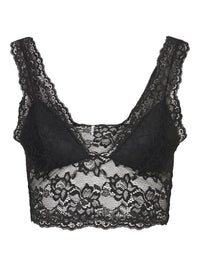 Bralette mit Spitze "gldLINANEW" in schwarz