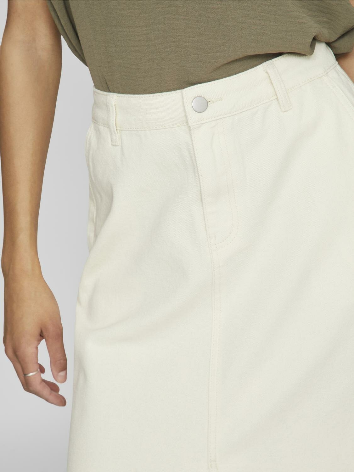 Beiger Jeansrock "gldKIRA" in Midi-Länge