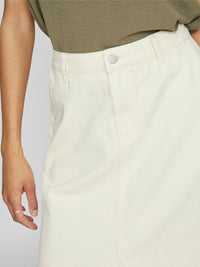 Beiger Jeansrock "gldKIRA" in Midi-Länge