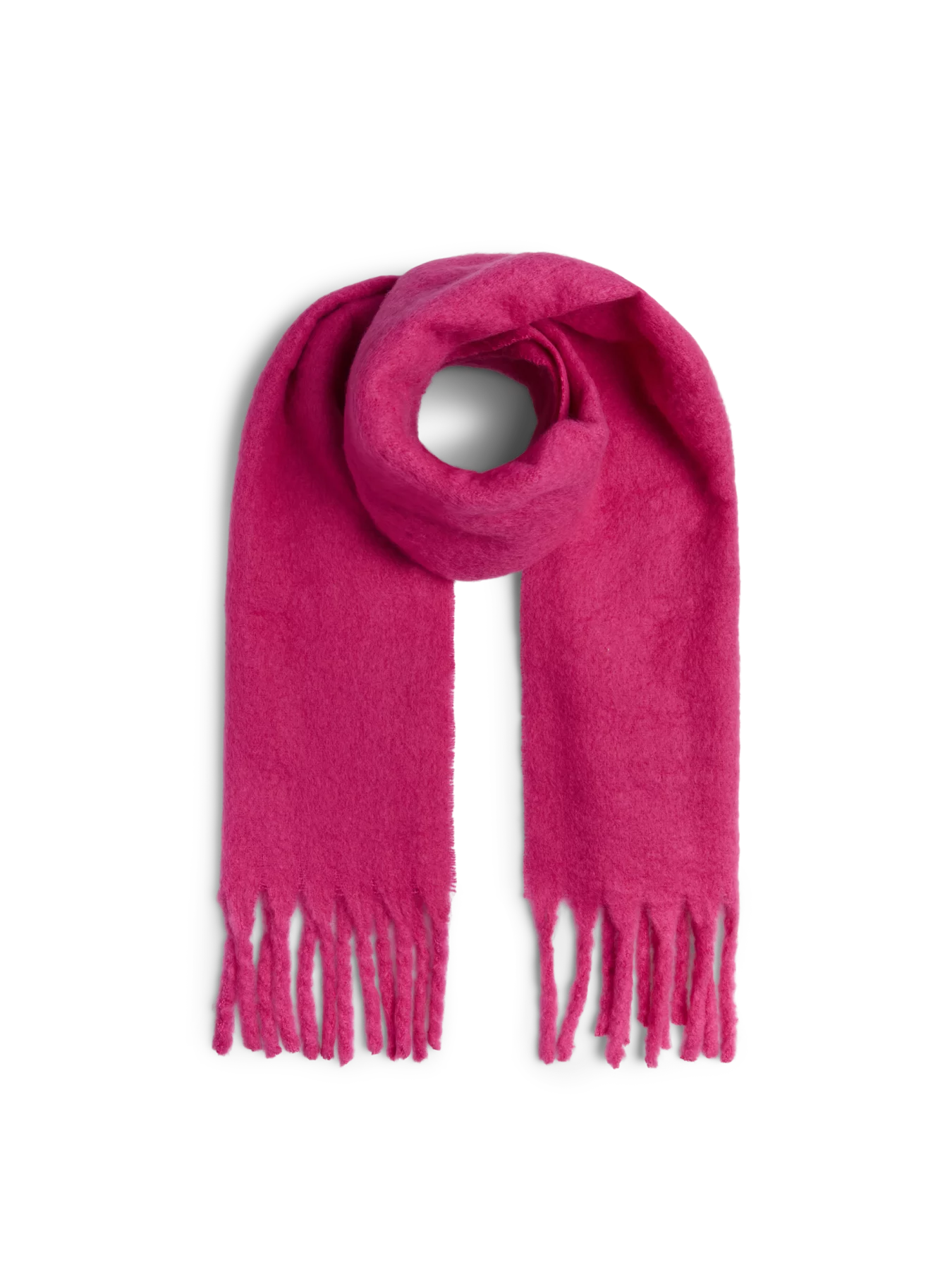 Schal mit Fransen "gldNIKITA" in Beetroot Purple