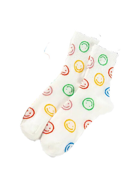 Socken "gldALEXA" mit Smiley-Konturen