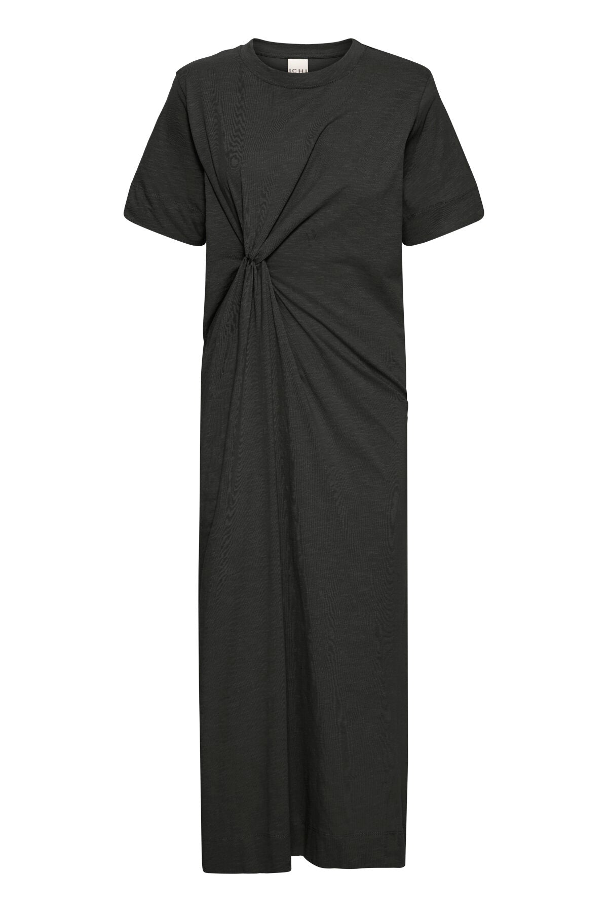 Langes Baumwollkleid "gldOVULA" in Schwarz