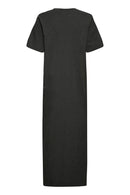 Langes Baumwollkleid "gldOVULA" in Schwarz