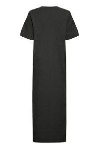 Langes Baumwollkleid "gldOVULA" in Schwarz