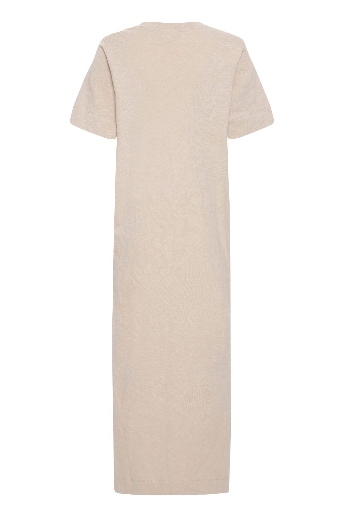 Langes Baumwollkleid "gldOVULA" in Taupe