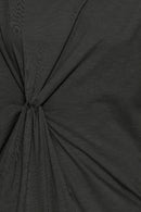 Langes Baumwollkleid "gldOVULA" in Schwarz