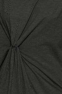 Langes Baumwollkleid "gldOVULA" in Schwarz