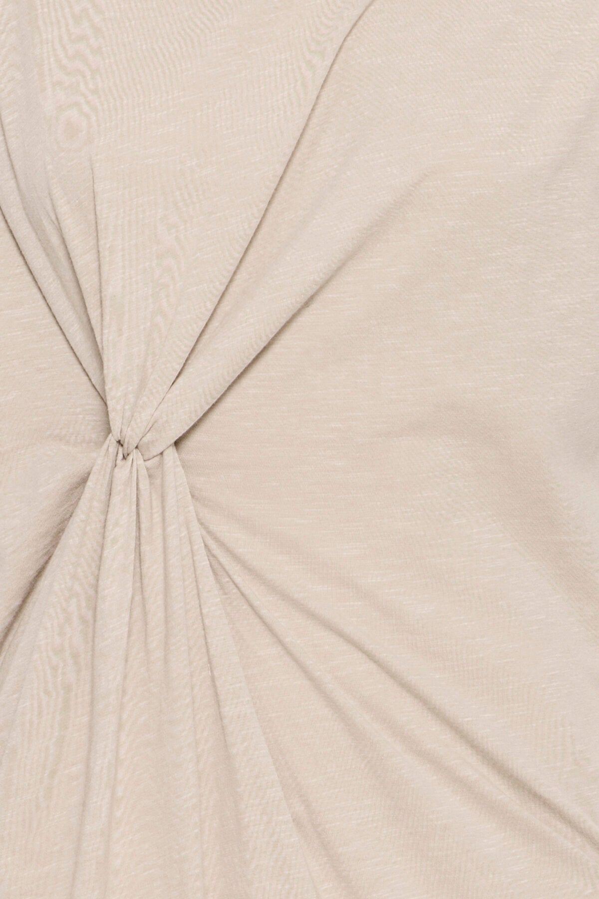 Langes Baumwollkleid "gldOVULA" in Taupe