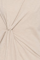 Langes Baumwollkleid "gldOVULA" in Taupe