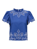 Blaues T-Shirt "gldVERA" aus Baumwolle