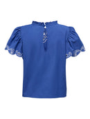 Blaues T-Shirt "gldVERA" aus Baumwolle