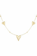 Halskette "gldLUCY" mit süßen Herzen in gold