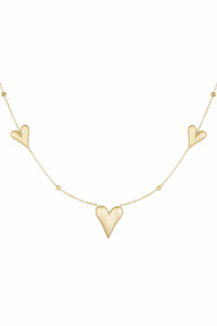 Halskette "gldLUCY" mit süßen Herzen in gold