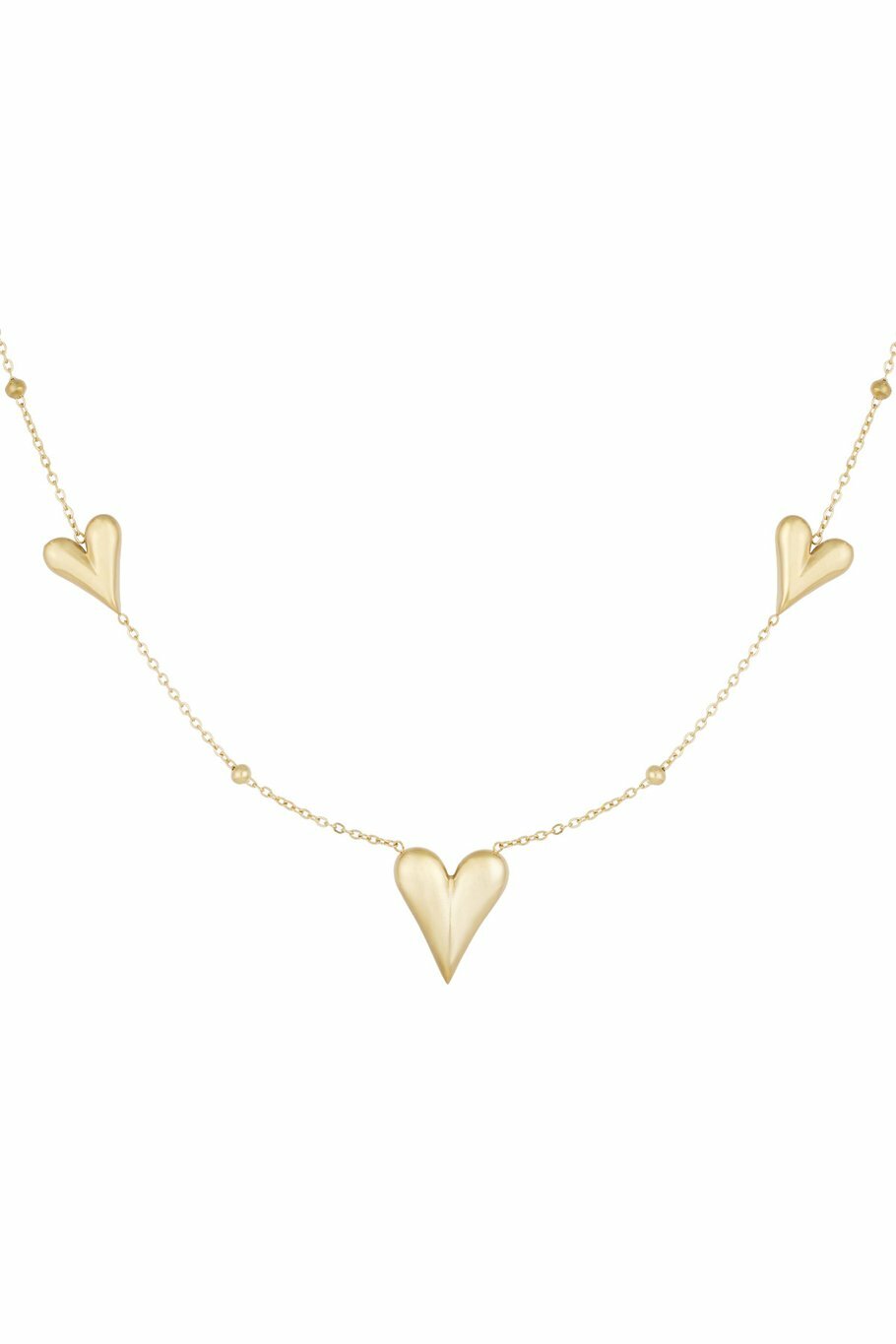 Halskette "gldLUCY" mit süßen Herzen in gold