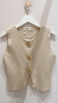 One Size Muscheltop "gldSERENA" in beige