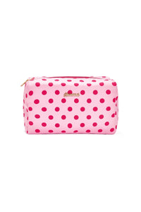 Makeup-Bag "gldLOLA" mit Polka Dots in pink