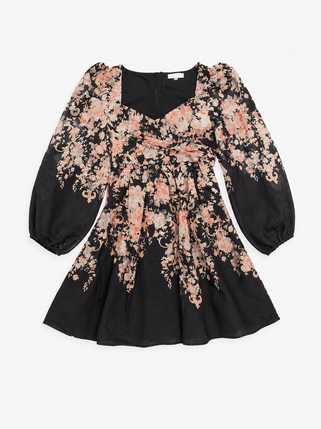 Kurzes Kleid "gldVITTORIA" mit zauberhaftem Blumenprint in schwarz