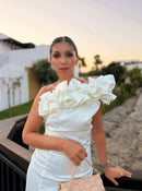 One Shoulder Mini-Kleid "gldVIDA" in weiß