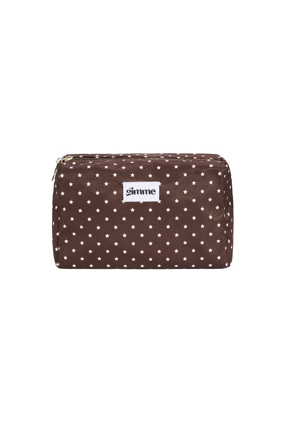 Makeup-Bag "gldLOLA" mit Sternchen in coffee/gelb