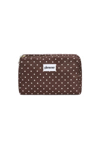 Makeup-Bag "gldLOLA" mit Sternchen in coffee/gelb