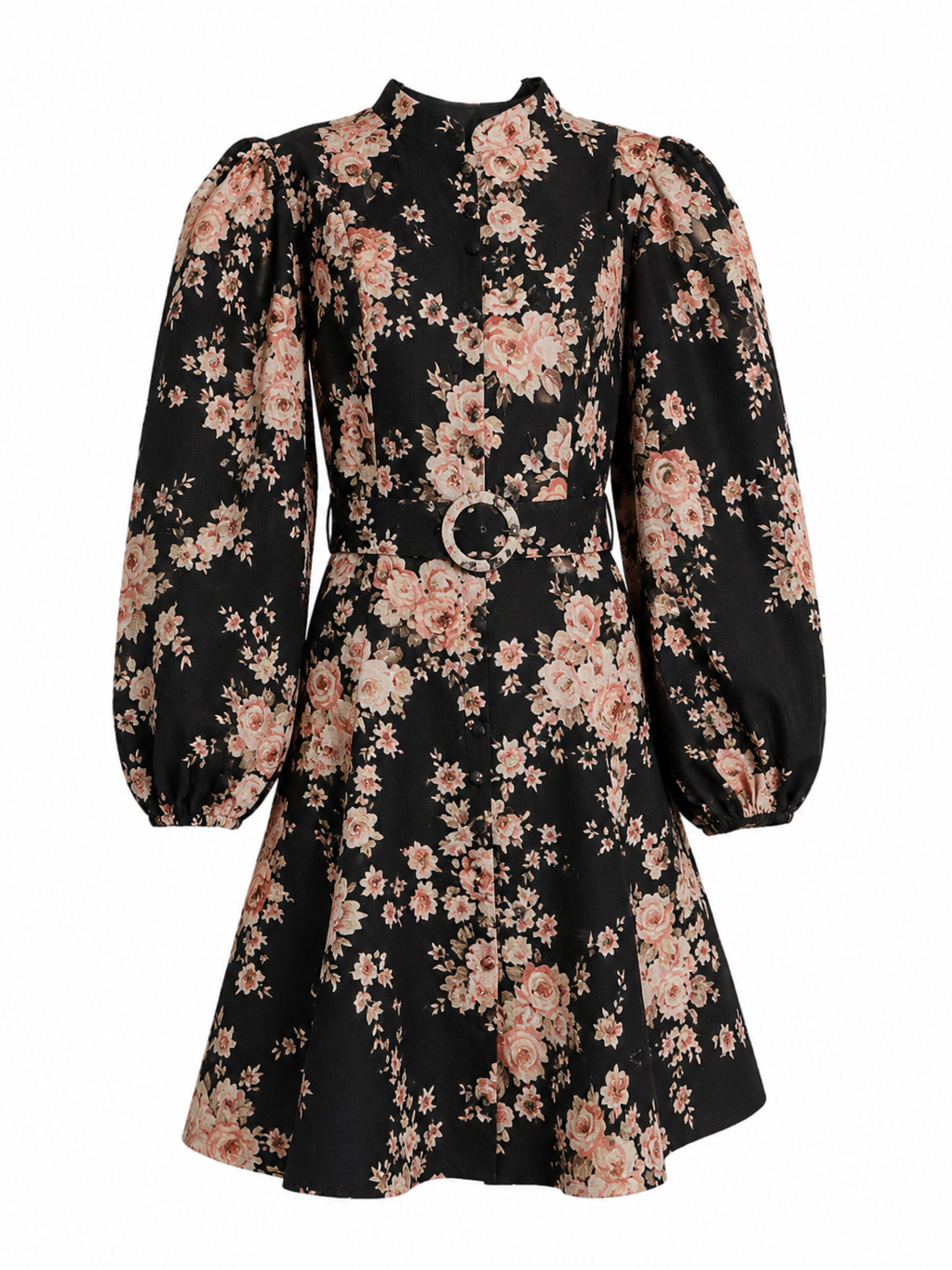 Kurzes Kleid "gldMARIANNA" mit zauberhaftem Blumenprint in schwarz