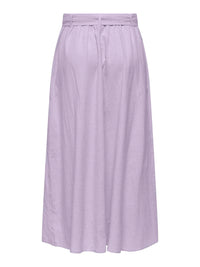 Leinen-Midirock "gldMILAN" in Orchid Petal