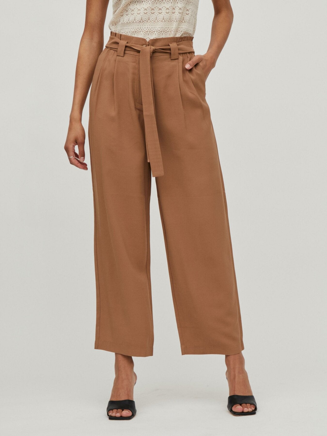 High-Waist-Hose "gldKAREN" in braun