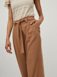High-Waist-Hose "gldKAREN" in braun