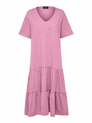 Midi-Kleid "gldREED" mit kurzen Ärmeln