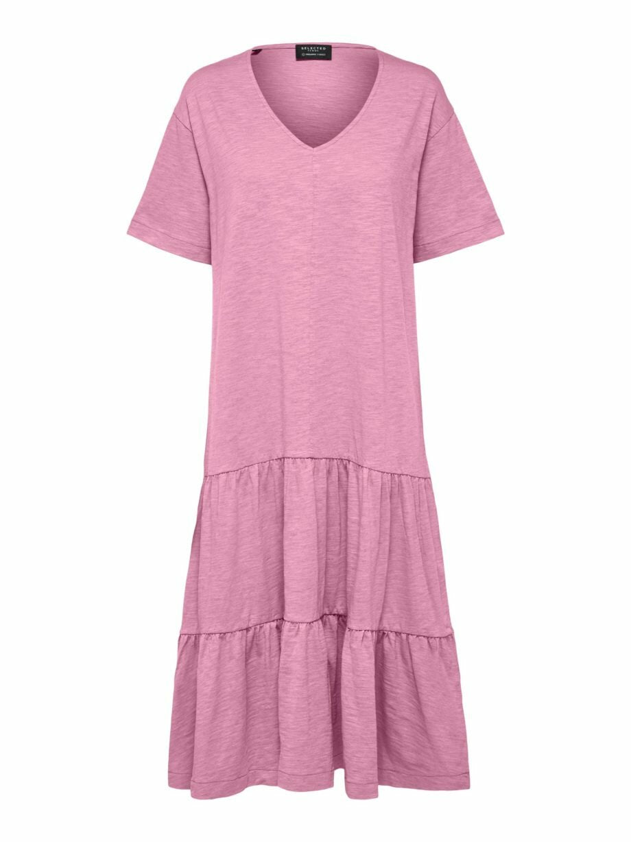 Midi-Kleid "gldREED" mit kurzen Ärmeln