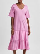 Midi-Kleid "gldREED" mit kurzen Ärmeln