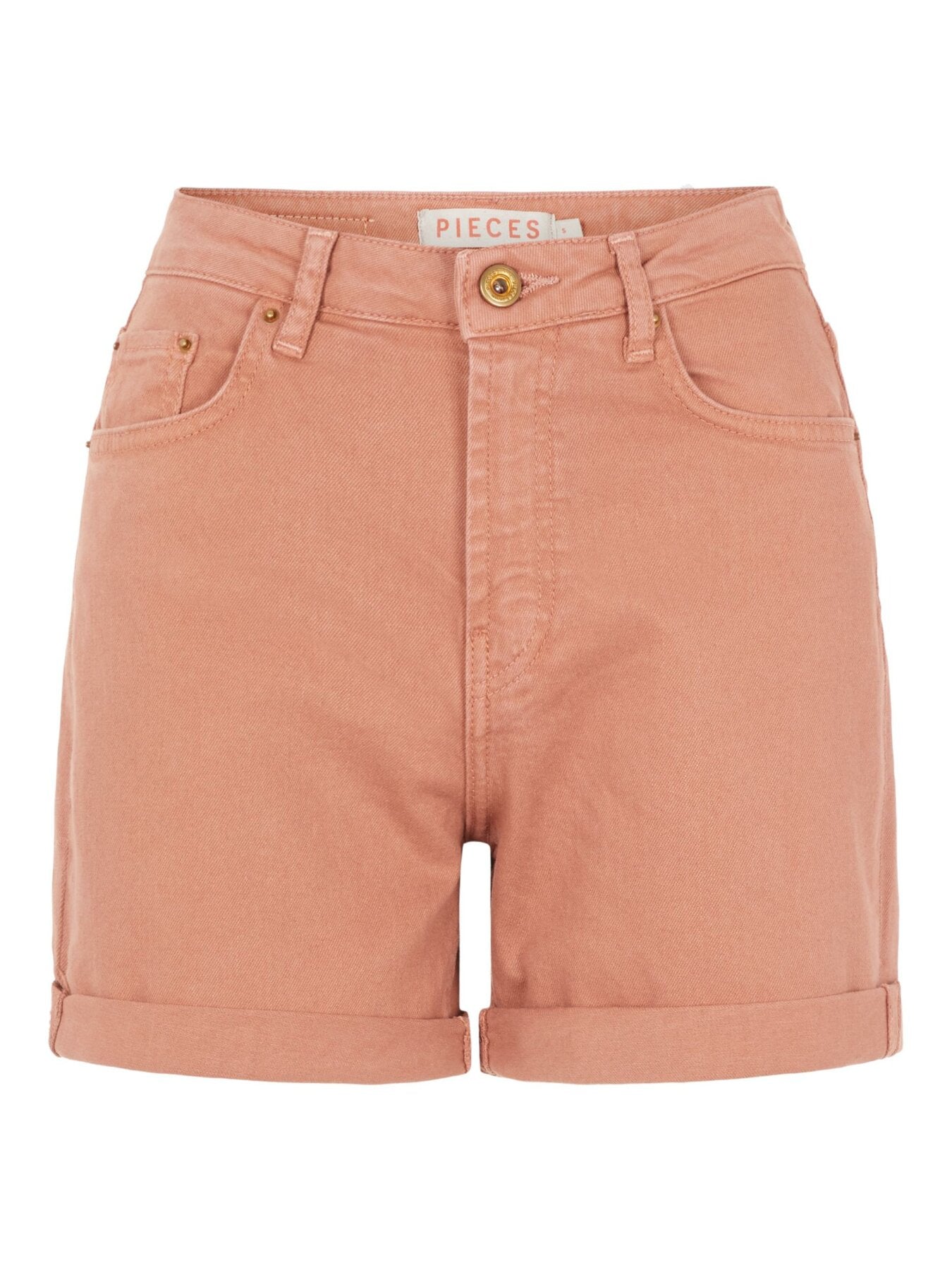 High Waist Mom Shorts "gldLEAH" copper-brown