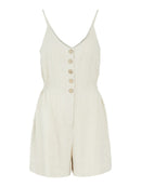 Leinen-Playsuit "gldVIRO" mit Knöpfen