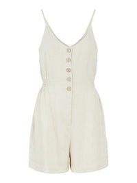 Leinen-Playsuit "gldVIRO" mit Knöpfen