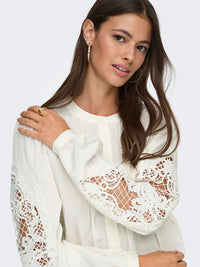 Bluse "gldCORA" in Cloud Dancer