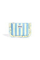 Gestreifte Makeup-Bag "gldVERA" in türkis/gelb