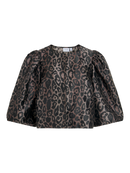 Top "gldNUNA" aus Leomuster in Black Beauty