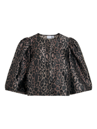 Top "gldNUNA" aus Leomuster in Black Beauty