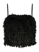Crop Top "gldTUFT" in schwarz